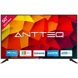 ANTTEQ AB50D1 Fernseher 50 Zoll (TV 127 cm), Dolby Audio, LED, Triple Tuner DVB-C / T2 / S2, CI+, HDMI, Mediaplayer per USB, digitaler Audioausgang... - Schwarz