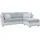furn.design Couch 3-Sitzer Creme/Blau
