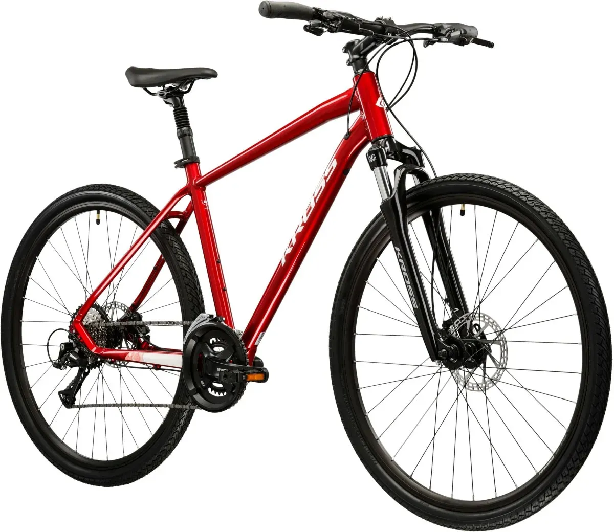 Crossrad KROSS "Evado 4.0" Gr. 53, rot (rot, schwarz), Fahrräder, Herren, 53cm, 28 Zoll (71,12cm) hinten: 28 Zoll (71,12cm), Crossrad