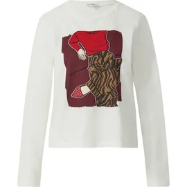 s.Oliver Weiches Langarmshirt mit Schmucksteinen - creme - 34