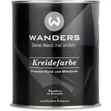Wanders Shabby Chic Kreidefarbe 750 ml - Mystisches Schwarz/Sehr dunkles Grau - Küchenmöbellack und Möbelfarbe ohne Schleifen. Chalk Paint, für Holz & mehr. Hohe Deckkraft, schnell trocknend