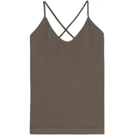 MOSHI MOSHI MIND "moshi moshi mind Top stretch", Damen, Gr. L, stone braun, Obermaterial: 72% Modal, 23% Polyamid, 5% Elasthan, Tops