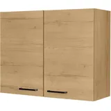 Nobilia Hängeschrank ""Structura", vormontiert, mit zwei Einlegeböden" Schränke Gr. B/H/T: 90cm x 72cm x 37,2cm, 2 St., braun (front und korpus: eiche sierra nachbildung) Breite 90 cm