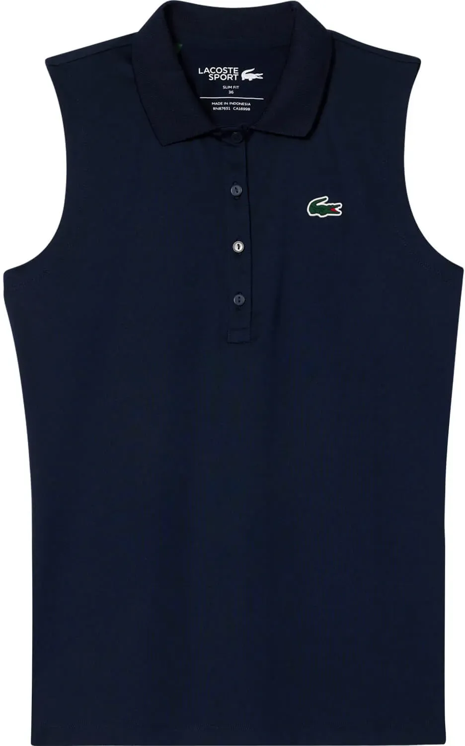 LACOSTE Polo Classic Performance, ärmellos, navy