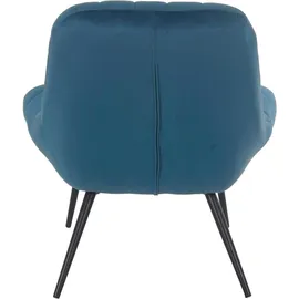 SalesFever Relaxsessel Toulon Samt 76 x 85 x 85,6 cm Blau