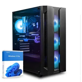 dcl24.de dcl24 AMD Computer Ryzen 5 7500F, AMD Radeon RX7600 8GB - 1000GB SSD, 32GB DDR5, High End Gamer PC mit 6x5.0 GHz, RGB Rechner, WLAN, Windows 11 Pro