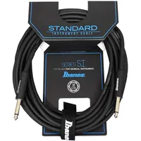 IBANEZ SI Serie (Standard) Instrumentenkabel - 2 gerade Stecker - Klinke - Klinke, Schwarz - 6,10 m / 20 ft (SI20)