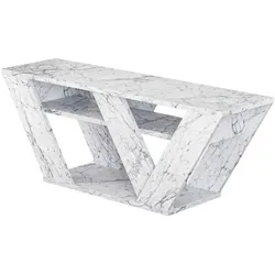TV-Schrank DECORTIE "Thales TV Schrank", weißer marmoreffekt, B:110cm H:40cm T:30cm, Spanplatte, Schränke, Einfache Montage,Platzsparend