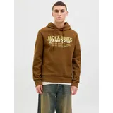 JACK & JONES Herren, Hoodie Kapuzenpullover JJELOGO SWEAT HOOD 2 COL regular fit 12279649 monks robe, M