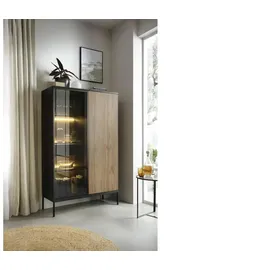 Möbel Kraft Vitrine 104 x 0 x 166 cm Schwarz
