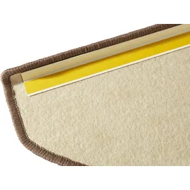 HANSE HOME »Fancy«, halbrund, 7 mm Höhe, 15 Stück, Treppenmatten, Selbstklebend, Stufenteppich, Treppenstufen braun ca. 23x65cm
