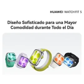 Huawei Watch Fit 5 BT 42 mm Aluminiumgehäuse Silber Weißes Fluorelastomer-Armband M/L