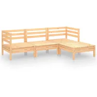 vidaXL 4-tlg. Garten-Lounge-Set Massivholz Kiefer