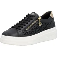 remonte Plateausneaker Damen Schwarz/Gold 41