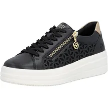 remonte Plateausneaker Damen Schwarz/Gold 41