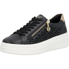 remonte Plateausneaker Damen Schwarz/Gold 41