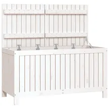 furnicato Gartentruhe 121 x 64 x 55 cm Weiß