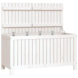 furnicato Gartentruhe 121 x 64 x 55 cm Weiß
