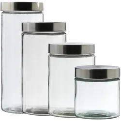 Vorratsdose S, M, L, XL - Vorratsgläser - 4 verschiedene Größen - 4er Set
