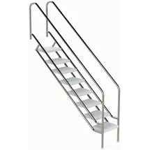 Ideal Edelstahl Modell 08.1 Treppe Miami 199,9 cm x 208,8 cm Edelstahl/ABS