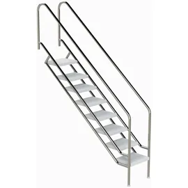 Ideal Edelstahl Modell 08.1 Treppe Miami 199,9 cm x 208,8 cm Edelstahl/ABS
