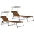 vidaXL Klappliege 186 x 58 x 105 cm braun 2 Stk.