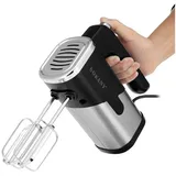 MUPOO Handmixer Elektrischer Handmixer mit 5 Geschwindigkeiten,Rührgerät, 800W Schneebesen Eierquirl Rührbesen/Knethaken,zum Backen von Kuchen schwarz