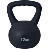 SogesHome Kettlebells Kugelhantel Soft Kettlebell 5kg Professional Kugelhantel Leise Weiche Kettlebell Fitness Hantel für Heimattraining Gym Krafttraining (Schwarz 12 kg)