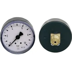 Rohrfeder-Manometer für Heizung/Sanitär Industrie - Axial, Afriso, Ø50mm, DN8 (1/4''), 0-6bar