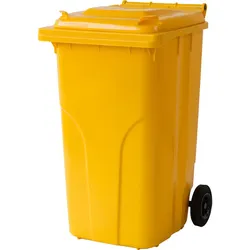 Abfall- und Wertstoffsammelbehälter / 2-Rad Container (F) -  gelb / gelb / 580