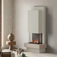 muenkel design Milano [moderner Design Elektrokamin Opti-myst]: Jura (Schiefer beige) - weiß
