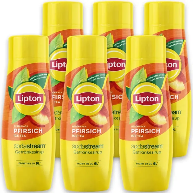 SodaStream Sirup Lipton Eistee Pfirsich 440ml 6er Set Getränkesirup 6 x 440 ml