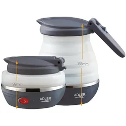 Adler AD 1279 Reisewasserkocher, faltbar, 0,6 Liter, 750 Watt, für Camping