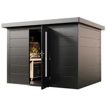 Wolff Finnhaus Premium Metall Gartenhaus Hakon 3024 Anthrazit
