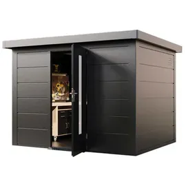 Wolff Finnhaus Premium Metall Gartenhaus Hakon 3024 Anthrazit