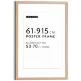 Reinders! REINDERS Bilderrahmen Poster 61x91,5cm, mit Passe-partout 50x70cm Buche