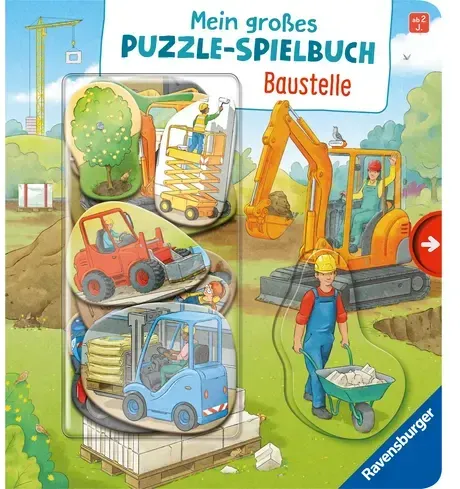 Mein großes Puzzle-Spielbuch: Baustelle