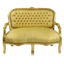 Casa Padrino Kindersofa Barock 90 x 40 cm Massivholz gold