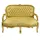 Casa Padrino Kindersofa Barock 90 x 40 cm Massivholz gold