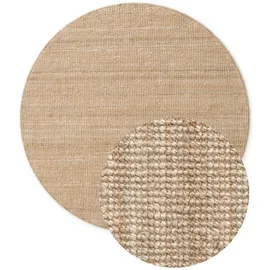 HANSE HOME Teppich HANSE HOME "Jaipur Juteteppich, als Läufer und in Rund", beige (naturgold), H:10mm Ø:200cm, Jute, Teppiche, Teppich, 100% Naturfaser, Wohnzimmer, Esszimmer, Schlafzimmer, GRS