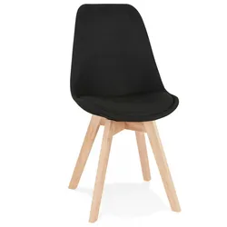 Holzstuhl mit Stoffbezug Skandinavisches Design | Esszimmerstuhl Gepolstert Bequem | Wohnzimmersessel Modern Stilvoll | Kadima Design