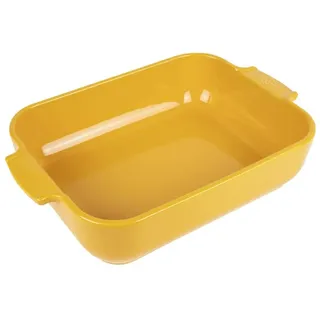 Peugeot Rechteckige Auflaufform aus Keramik - 40 cm x 27,2 cm x 8,3 cm - Fassungsvermögen: 5,2 L - 10 Jahre Garantie - Safrangelb