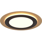 Trio LED-Deckenleuchte Morgan Schwarz/Gold max. 42 Watt Deckenlampe