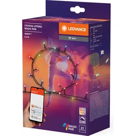 LEDVANCE SMART WIFI CRYSTAL LED-Lichterkette mit buntem Licht, Macig RGB, dimmbar, schwarz, Leuchtmittel nicht austauschbar - Schwarz