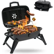 Relaxdays Tischgrill schwarz
