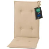 Pillows24 - Hochlehner Auflagen - 120x50cm – 8cm Dick - Premium-Material 200gsm, UV- & Wasserabweisend | Gesteppte Sitzauflagen Hochlehner | Gartenstuhlauflagen - Sitzauflagen Gartenmöbel | Cappuccino