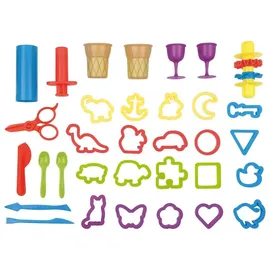 Playtive Knet Set Spieltisch 42 teilig mit Zubehör und 8x Knete