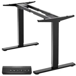 Steh-Sitz Tische Bürotische Tischgestelle Höhenverstellbare Tische max 100kg, Schwarz CDF222E-B