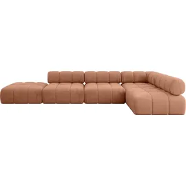 altdecor Modulares Sofa Ecksofa in L-Form - Favio-L2 - 380x190x70 cm Apricot universal, links/rechts Corner modular Sofa Eckcouch Couch Wohnlandsch... - Orange