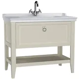 Vitra Valarte Waschtisch-Möbel-Set 62185 99,5 x 53 x 88 cm, 1 Vollauszug, elfenbein matt/Waschtisch weiß hochglanz